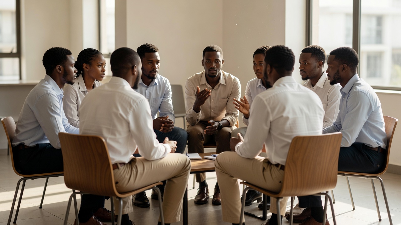 Career coaching group discussion