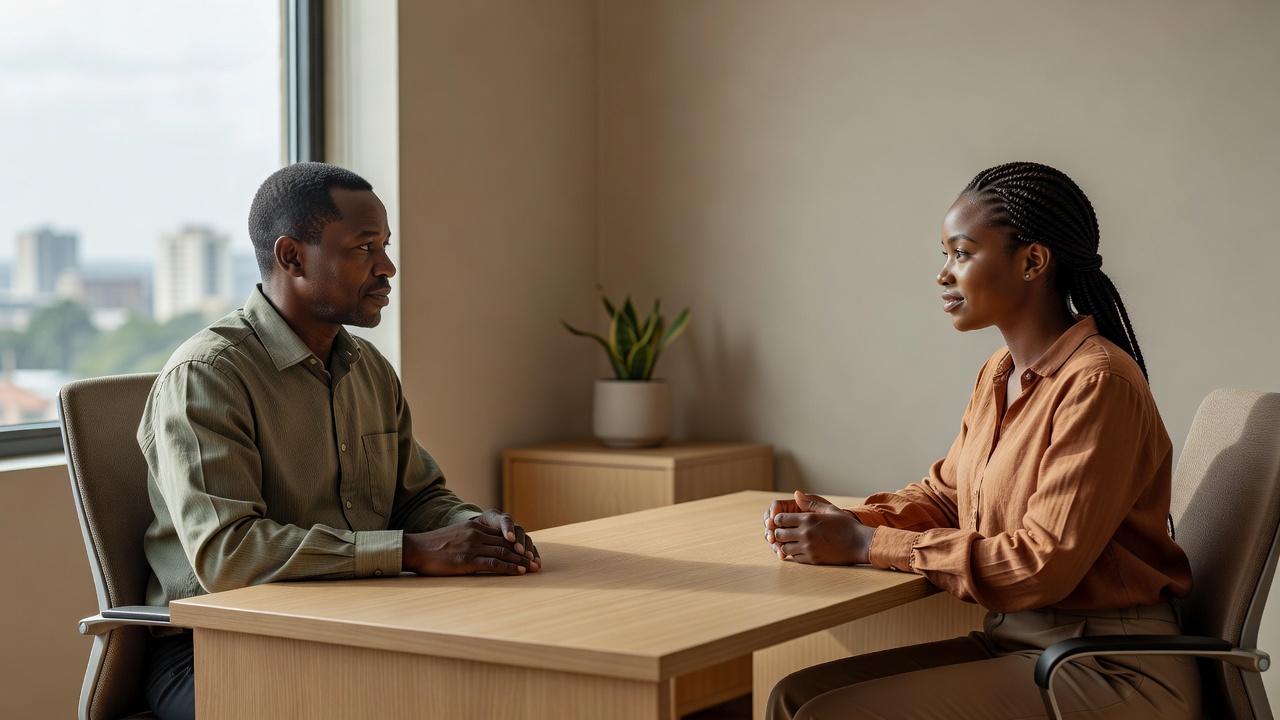 One-on-one coaching session in Kampala